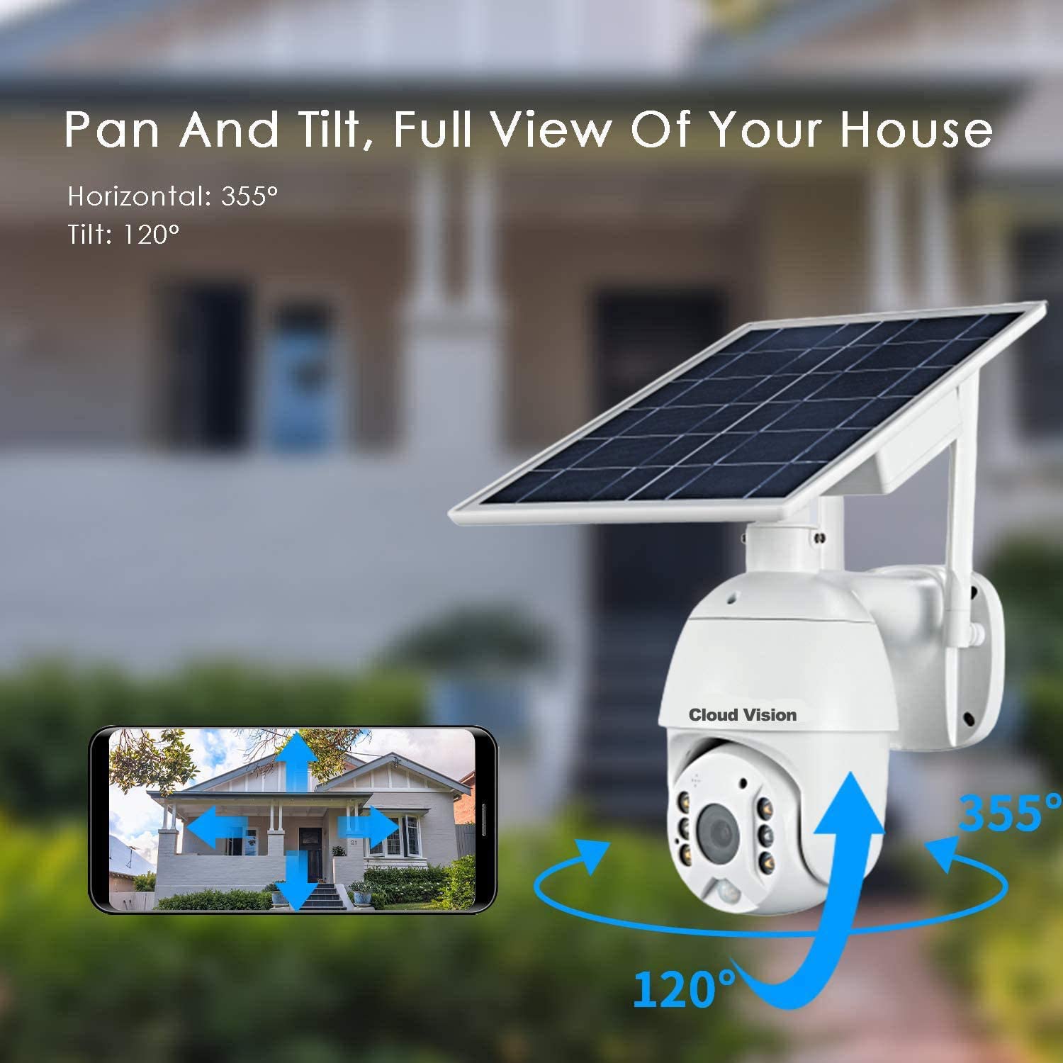 Wireless Security Camera Outdoor with Cellular/LTE/4G Network Solar Battery - alternate view