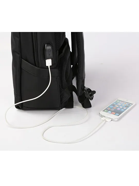 Kingsons Charged Series Backpack (K9007W-BK) with USB Port - alternate view